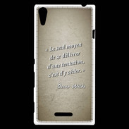 Coque Sony Xperia T3 Tentation Sepia Citation Oscar Wilde