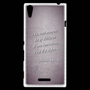 Coque Sony Xperia T3 Tentation Violet Citation Oscar Wilde