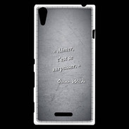 Coque Sony Xperia T3 Aimer Noir Citation Oscar Wilde