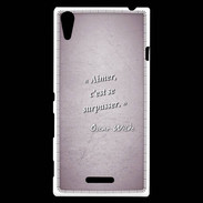 Coque Sony Xperia T3 Aimer Rose Citation Oscar Wilde