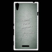 Coque Sony Xperia T3 Aimer Vert Citation Oscar Wilde