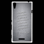 Coque Sony Xperia T3 Chaque fois Noir Citation Oscar Wilde