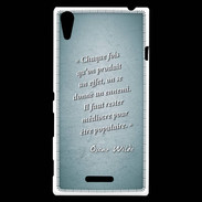 Coque Sony Xperia T3 Chaque fois Turquoise Citation Oscar Wilde