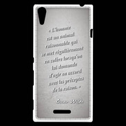 Coque Sony Xperia T3 Homme animal Gris Citation Oscar Wilde