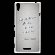 Coque Sony Xperia T3 Brave Gris Citation Oscar Wilde