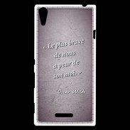 Coque Sony Xperia T3 Brave Violet Citation Oscar Wilde