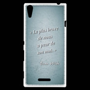 Coque Sony Xperia T3 Brave Turquoise Citation Oscar Wilde