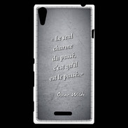 Coque Sony Xperia T3 Charme passé Noir Citation Oscar Wilde