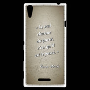 Coque Sony Xperia T3 Charme passé Sepia Citation Oscar Wilde