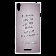 Coque Sony Xperia T3 Femmes comprises Rose Citation Oscar Wilde