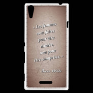 Coque Sony Xperia T3 Femmes comprises Rouge Citation Oscar Wilde