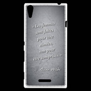 Coque Sony Xperia T3 Femmes comprises Noir Citation Oscar Wilde