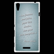 Coque Sony Xperia T3 Femmes comprises Turquoise Citation Oscar Wilde