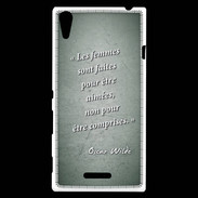 Coque Sony Xperia T3 Femmes comprises Vert Citation Oscar Wilde