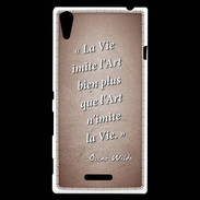 Coque Sony Xperia T3 Vie art Rouge Citation Oscar Wilde