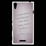 Coque Sony Xperia T3 Pessimiste Rose Citation Oscar Wilde