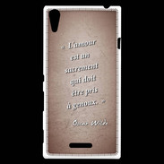 Coque Sony Xperia T3 Sacrement amour Rouge Citation Oscar Wilde