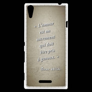 Coque Sony Xperia T3 Sacrement amour Sepia Citation Oscar Wilde