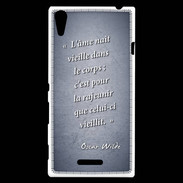 Coque Sony Xperia T3 Ame nait Bleu Citation Oscar Wilde