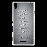 Coque Sony Xperia T3 Ame nait Noir Citation Oscar Wilde