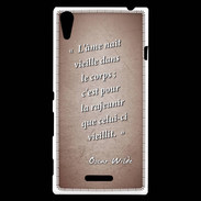 Coque Sony Xperia T3 Ame nait Rouge Citation Oscar Wilde