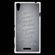 Coque Sony Xperia T3 Avis gens Noir Citation Oscar Wilde