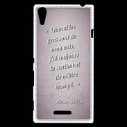 Coque Sony Xperia T3 Avis gens Rose Citation Oscar Wilde