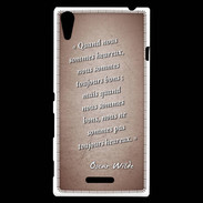 Coque Sony Xperia T3 Bons heureux Rouge Citation Oscar Wilde