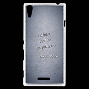 Coque Sony Xperia T3 Aimer Bleu Citation Oscar Wilde