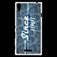 Coque Sony Xperia T3 Since crane bleu 1991
