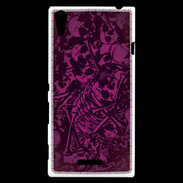 Coque Sony Xperia T3 Skull and bones Rose