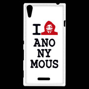 Coque Sony Xperia T3 I love anonymous