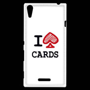 Coque Sony Xperia T3 I love Cards spade