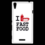 Coque Sony Xperia T3 I love Fast Food