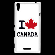 Coque Sony Xperia T3 I love Canada 2