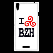 Coque Sony Xperia T3 I love BZH 2