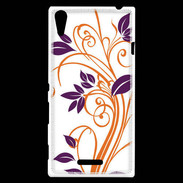 Coque Sony Xperia T3 motif flora violet