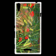 Coque Sony Xperia T3 DP Coquelicot dans un champs de blé