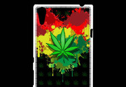 Coque Sony Xperia T3 Feuille de cannabis et cœur Rasta