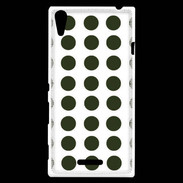 Coque Sony Xperia T3 pois vert foncé
