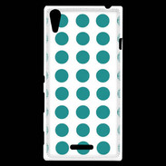 Coque Sony Xperia T3 pois bleu clair