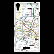 Coque Sony Xperia T3 Plan de métro de Paris