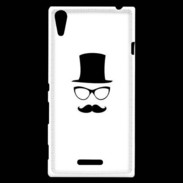 Coque Sony Xperia T3 chapeau moustache