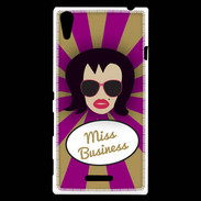 Coque Sony Xperia T3 Miss business Brune