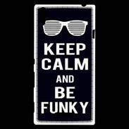 Coque Sony Xperia T3 Keep Calm Funky Noir