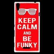 Coque Sony Xperia T3 Keep Calm Funky Rouge