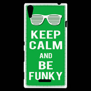 Coque Sony Xperia T3 Keep Calm Funky Vert