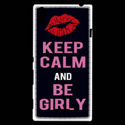 Coque Sony Xperia T3 Keep Calm Girly Noir