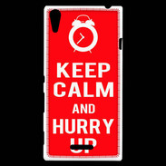 Coque Sony Xperia T3 Keep Calm Hurry up Rouge