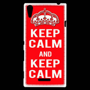 Coque Sony Xperia T3 Keep Calm Rouge